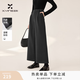 香影【加絨】九分闊腿西裝褲女2025冬季新款高腰垂感灰色直筒西褲 熔巖灰色 M 160/64A/95-110斤