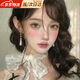 宜品達(dá)耳墜耳夾耳釘女輕奢小眾高級(jí)感2026新款法式復(fù)古水滴流蘇宮廷耳飾 耳釘