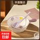 烤箱專用陶瓷烤碗家用帶手柄碗水果沙拉碗卡通學(xué)生宿舍單柄泡面碗 手柄泡面碗【配勺子】