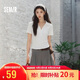 森馬（Semir）POLO衫女夏季短款褶皺緊身正肩涼感上衣2026氣質(zhì)衣服109326115007