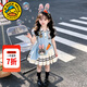 G.duck小黃鴨童裝兔子警官服裝兒童夏季女童連衣裙瘋狂動物城男童衣服 天藍(lán)色女童 90 建議80-90cm1歲半-2歲