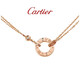 卡地亞（Cartier）LOVE系列 18K玫瑰金色單環(huán)鑲嵌鉆石項鏈 B7224509京東自營