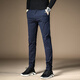 馬提尼休閑褲男士修身秋冬上班男裝彈力潮時(shí)尚舒適工裝直筒商務(wù)長(cháng)褲子男 藍色常規 30