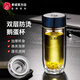 希諾雙層玻璃杯男款實(shí)用辦公水杯大容量鵝蛋保溫泡茶杯子送教師節禮物 280ml紫羅蘭-鵝蛋造型-升級新品