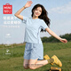 名創優品（MINISO）速干運動套裝女夏2026新款羽毛球服短袖短褲女士跑步運動服一整套