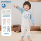 歌瑞家（greatfamily）新生兒對襟連身衣 秋季新款嬰兒童裝連體衣家居服雙面布樂(lè )友 男款【藍白色】 66【3-6月】