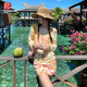 卡汐沐比基尼泳衣女多巴胺分體四件套甜美性感防曬長袖罩衫海邊度假泳裝 橘色四件套 均碼 【均碼】建議80-120斤