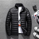 小鳶秋冬男士棉棉服中青年輕短款絲綿棉襖中年休閑時尚棉衣小襖 my99 黑色 2XL建議130-145斤