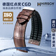 海奕施（HIRSCH）進(jìn)口橡膠牛皮真皮表帶無(wú)懼汗水鱷魚(yú)紋適用于浪琴歐米茄萬(wàn)國寶珀積 深棕-蝴蝶扣：長(cháng)L碼 表耳20mm-表扣18mm