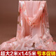 嵐斯苧杭州絲巾女冬季長款雪紡圍巾春秋百搭沙巾印花披肩防曬沙灘巾 拼色桔粉【2米*1.4米】