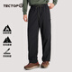 探拓（TECTOP）休閑褲男士長(cháng)褲2024秋冬加絨保暖工裝褲防風(fēng)耐磨戶(hù)外運動(dòng)登山褲子 云墨黑 L