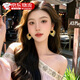 宜品達(dá)歐美風(fēng)復(fù)古金屬太陽花耳釘女輕奢小眾高級(jí)感2026新款耳圈耳環(huán)耳飾 金色【一對(duì)裝】