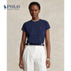 Polo Ralph Lauren 拉夫勞倫【七夕禮物】女裝 經(jīng)典款棉質(zhì)平紋針織圓領(lǐng)T恤RL24226 410-海軍藍(lán) S