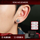 IDEAGEMER一款兩戴 925純銀啞鈴耳釘男復古高級感痞帥百搭原創小眾男生耳釘 925銀啞鈴耳釘 代寫賀卡【不含產品-單拍不發貨】