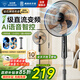 鉆石牌【18英寸+純銅電機+AI語音+1級直流變頻】家用電風扇遙控落地扇工業(yè)扇工廠車間強勁風力DFS-ZFR05L