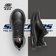 斯凱奇（Skechers）男士運動皮鞋軟底足弓支撐運動鞋系帶紳士商務鞋 BLK黑色 42