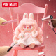 POP MART泡泡瑪特拉布布THE MONSTERS復(fù)古理發(fā)店搪膠毛絨掛件盲盒七夕禮物 隨機(jī)1個(gè)