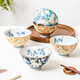 小鹿田燒 日本進(jìn)口山茶花家用吃飯5入套裝小碗陶瓷日式餐具米飯碗 山茶花11.5cm飯碗五入 無禮盒