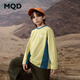 馬騎頓（MQD）MQD男大童秋季戶(hù)外風(fēng)撞色拼接露營(yíng)休閑長(cháng)袖T恤 芥末黃 120
