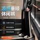威覺美式褲子男夏季裝涼感學生休閑褲直筒運動衛褲寬松闊腿褲條紋長褲 黑色 L