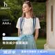 HAZZYS【3A抗菌】哈吉斯女裝 26新款夏季女士寬松簡約短袖T恤女 米黃色OW M (160/84A 38)
