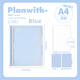 PLANWITH軟背活頁本A4筆記本本子記事本高顏值錯題本可拆卸四葉草 藍色A4-blue