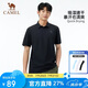 駱駝（CAMEL）戶外速干T恤短袖翻領POLO衫原紗涼感抗皺透氣吸汗運動休閑上衣