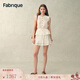 Fabrique鏤空蕾絲修身收腰上衣蓬蓬感半裙女款套裝2026春夏新品 白色 M