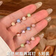 尤克達蒂彩色樹脂耳釘女防堵針養耳洞小耳環耳骨釘耳棒透明隱形學生黨耳飾