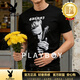 花花公子（PLAYBOY）個性創(chuàng)意抽煙t恤短袖男2026夏季印花燙金印花半截袖圓領(lǐng)打火 黑色 3XL