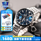 卡西歐（CASIO）商務休閑皮帶鋼帶手表男日韓腕表防水石英男士手表送男友 禮物 EFR-303DB-2AVUPR