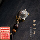 禧卡森  富甲一方財源汽車鑰匙掛件純銀鍍金龜創(chuàng)意復(fù)古掛飾男女高檔掛件 富甲一方