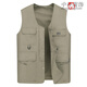 暢印中老年人男士春秋季薄款多口袋兜馬甲背心中年男裝爸爸裝坎肩馬夾 卡其 3011薄款馬甲 中碼建議120-145斤