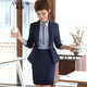 昂柏單扣西裝女套裝商務(wù)正裝春裝職業(yè)裝女裝西服外套有口袋氣質(zhì)工作服 藍色單上衣 M
