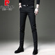 皮爾卡丹（pierre cardin）2025春秋季輕熟休閑褲男百搭韓版修身商務(wù)小腳彈力加絨休閑長(cháng)褲 黑色 32 腰圍2尺5