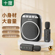 十度（SHIDU）S308小蜜蜂無線領夾麥擴音器教師專用藍牙揚聲器喊話播放器 導游戶外小巧便攜防嘯叫音箱 黑