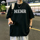 頂峰保羅（Dingfengbaoluo）純棉短袖T恤夏季圓領男士印花打底衫情侶體恤上衣DFBL017黑2XL