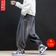 【肥仔240斤超大碼5XL】日系闊腿牛仔褲男秋季胖子加肥加大碼褲子直筒寬松夏季潮牌工裝褲 黑色 XXXXXL 200至230斤可穿