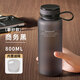 特百惠 NICE運(yùn)動(dòng)水杯男2025新款小巧可攜式茶杯大號(hào)大容量塑料杯子學(xué)生上學(xué)專 磨砂黑色800ml 【可攜式提手+茶隔】