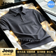 JEEP SPIRIT高端2026夏季新款短袖polo衫男士半袖翻領體恤商務休閑半袖上衣 灰色 XL (130-145斤)
