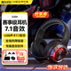 漫步者（EDIFIER）HECATE G30II頭戴式耳機電競電腦游戲耳麥筆記本吃雞音樂有線USB7.1聲道網(wǎng)課高音質(zhì)抗噪帶麥克風 黑色+耳機支架