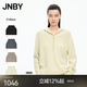 江南布衣（JNBY）春秋針織衫連帽長袖套頭羊毛衫女5X9310220 740/淡黃 M