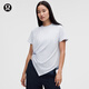 lululemon丨Cotton 女士棉混紡單側(cè)開(kāi)口圓領(lǐng)短袖 T 恤 LW3IDNS 淀粉藍(lán) S /6