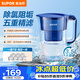 蘇泊爾（SUPOR）家用凈水壺 便攜式濾水壺3.5L蔚藍1壺7芯過濾凈水器凈水壺自來水活性炭過濾器濾水器家用版藍色