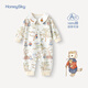 哈尼天空嬰兒春秋連體衣龍年新生兒春季純棉衣服嬰幼兒早春長(zhǎng)袖哈衣爬爬服 龍龍?jiān)?90cm(1-2歲)