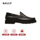 巴利（BALLY）正裝鞋新款男士皮鞋Noah商務(wù)休閑黑色皮革樂福鞋橡膠鞋底 6239802 黑色 41
