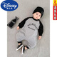 迪士尼（Disney）（Disney）23年新款ins風(fēng)網(wǎng)紅嬰兒衣服春秋連體衣男寶寶純棉長(cháng)袖 灰色 100