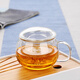 康韻 耐熱玻璃花茶杯三件套可拆分帶蓋帶過(guò)濾內(nèi)膽防燙把手加厚耐高溫辦公個(gè)人杯水杯男泡茶套裝 圓趣花茶杯（350ml）