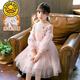 G.DUCKKIDS小黃鴨女童春秋連衣裙洛麗塔毛呢加絨純色長(cháng)袖拼接公主風(fēng)A字裙 379 蝴蝶粉色加絨冬款 120碼(建議身高110左右)