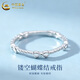 中國黃金（CHINA GOLD）S925銀鏤空蝴蝶結戒指女百搭高級感指環情人節生日禮物送女友老婆 S925銀鏤空蝴蝶結戒指